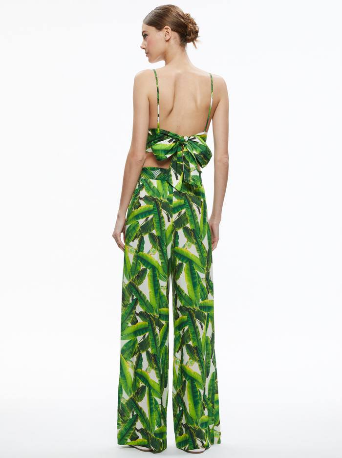 CARLI TIE BACK BRA TOP - SUN PALM OFF WHITE image 1 - Alice And Olivia