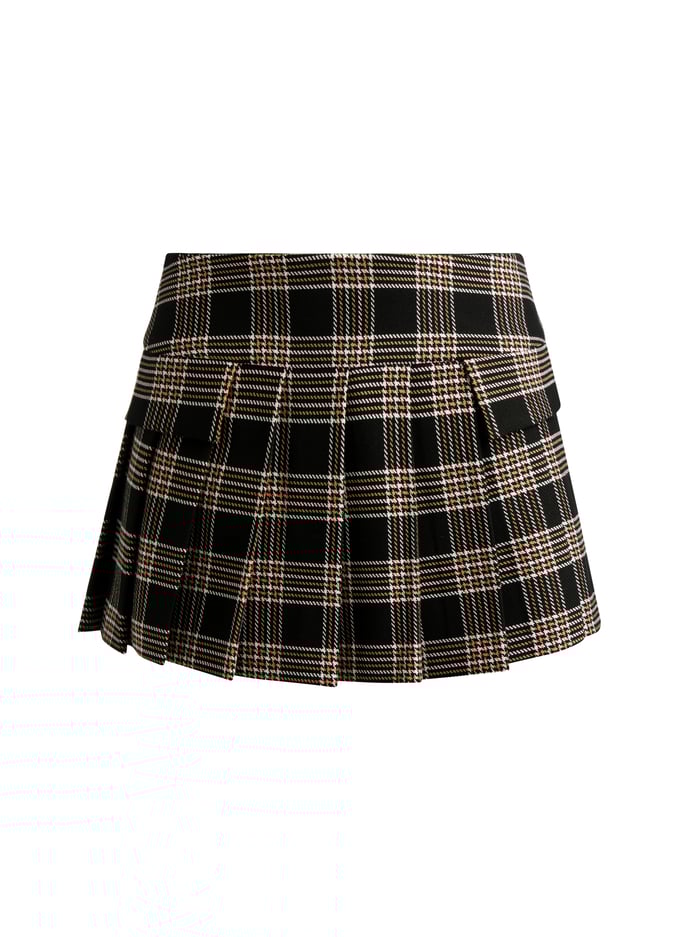 SABRINA MINI SKORT - BLACK/MULTI image 5 - Alice And Olivia