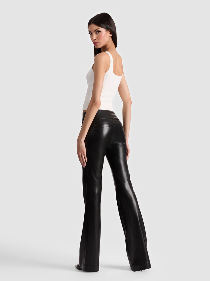 OLIVIA VEGAN BOOTCUT PANT - BLACK image 2 - ALICE + OLIVIA