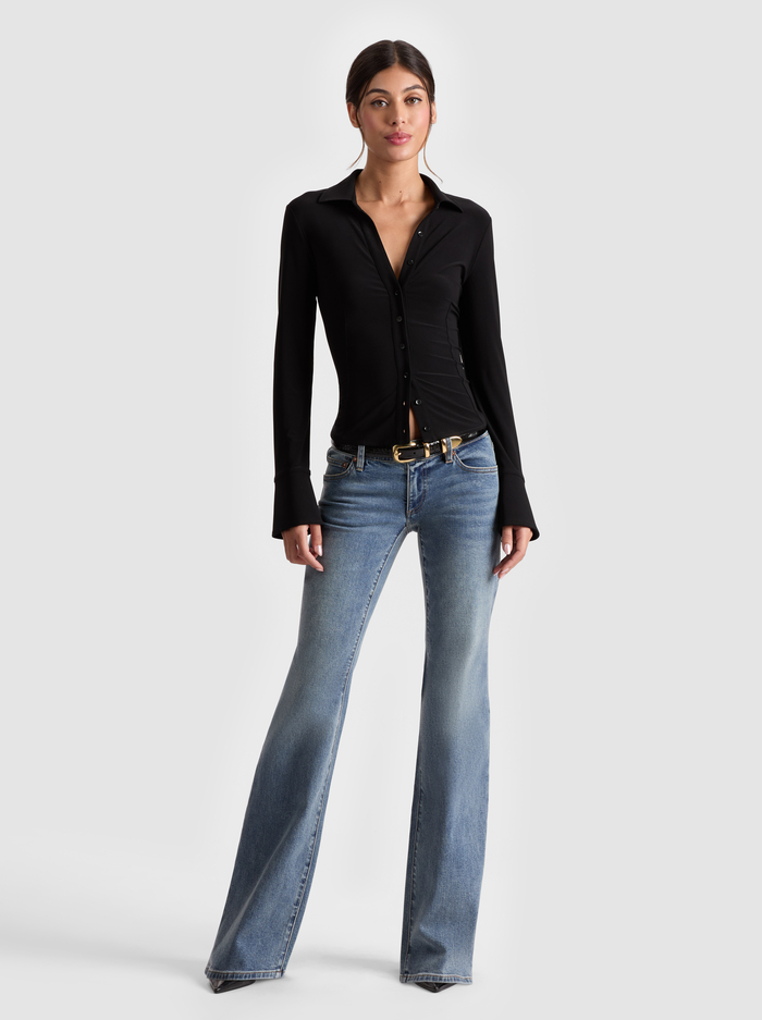 HAYDEN BUCKLE BELT - BLACK/GOLD image 1 - Alice And Olivia