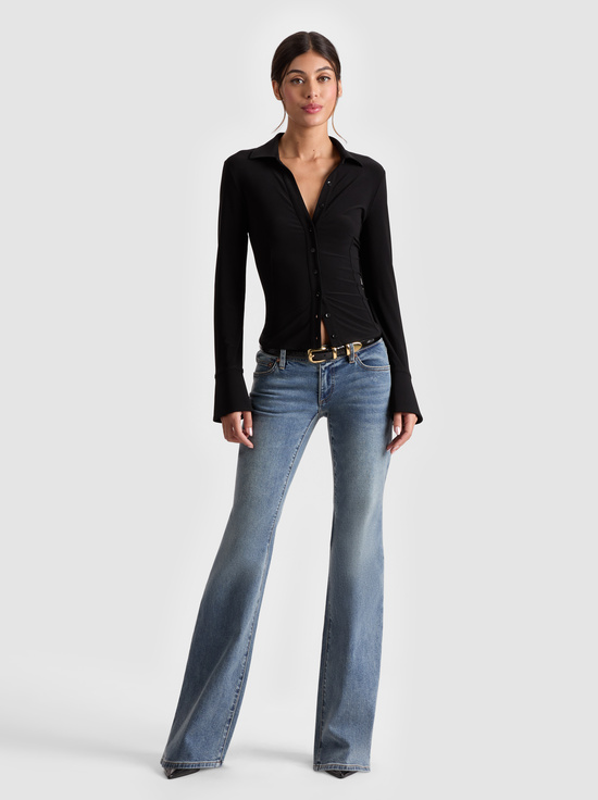 BLACK/GOLD-HAYDEN BUCKLE BELT