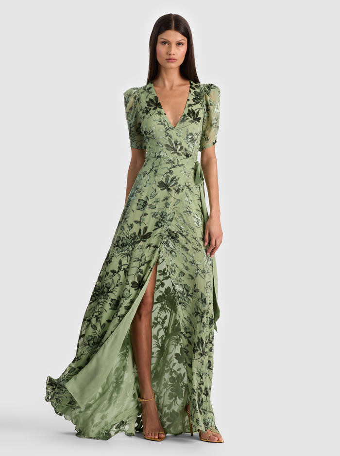 TIANA MAXI DRESS - MYSTIC GARDEN SAGE image 3 - ALICE + OLIVIA
