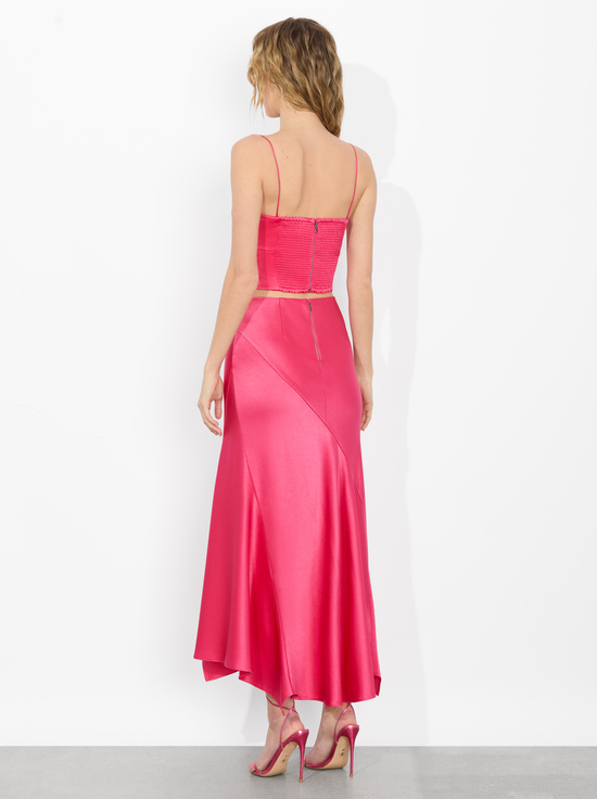 RASPBERRY-SAYLOR BUSTIER CAMI TOP