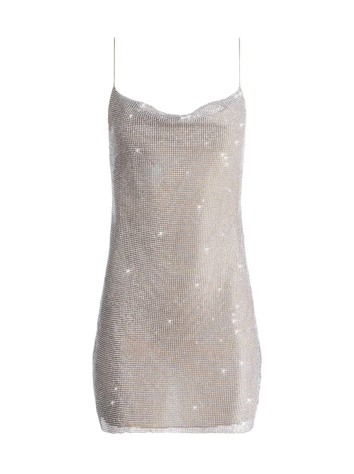 HARMONY CHAINMAIL SLIP DRESS - SILVER/CHAINMAIL image 6 - ALICE + OLIVIA