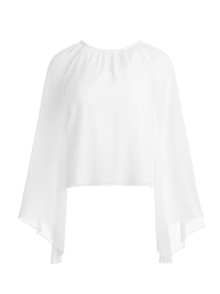 GITANA BLOUSON CROPPED TOP - OFF WHITE image 5 - Alice And Olivia