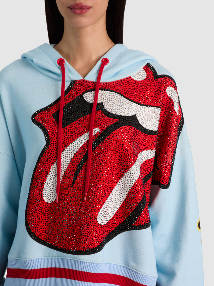 SUNNY EMBELLISHED CROPPED HOODIE - LICK ME image 3 - ALICE + OLIVIA