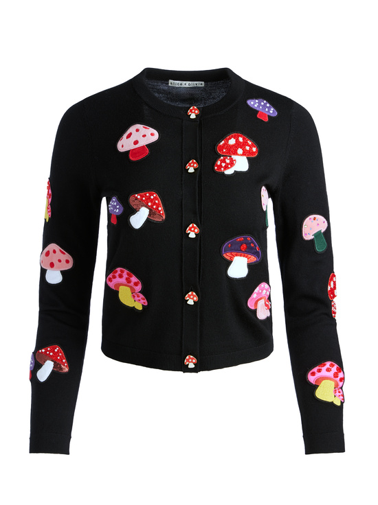 BLACK MULTI-RUTHY CARDIGAN