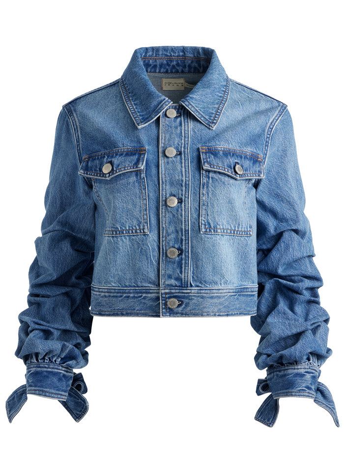 TIFF DENIM JACKET - AMI BLUE image 5 - Alice And Olivia