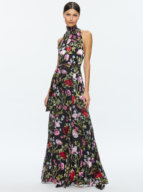 chinese dress ladies Alice Printed Maxi Dress with Side Slit main image 1