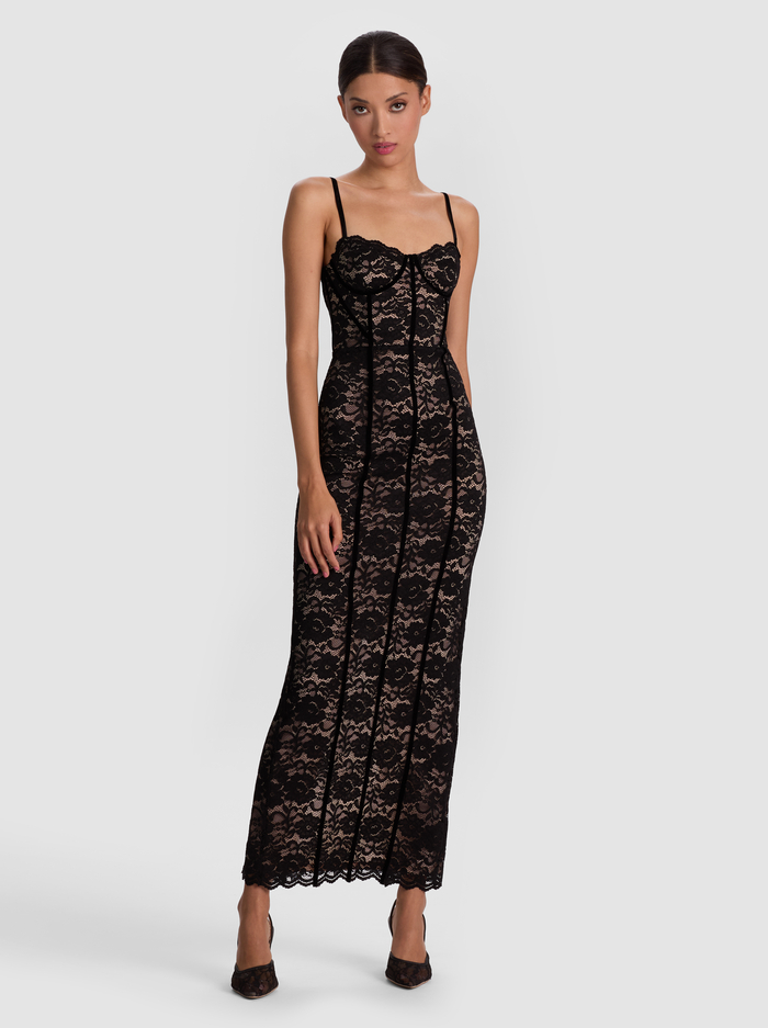 CARISSA LACE MAXI DRESS - BLACK image 5 - Alice And Olivia