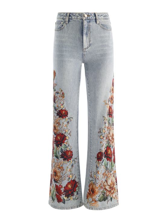 ROCKSTAR BLUE/FLORAL RADIANCE-CHIC PRINTED JEAN