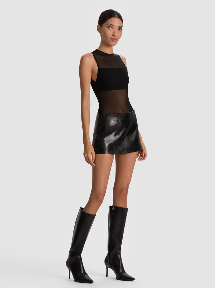 BANDEAU SLEEVELESS BODYSUIT - BLACK image 4 - ALICE + OLIVIA