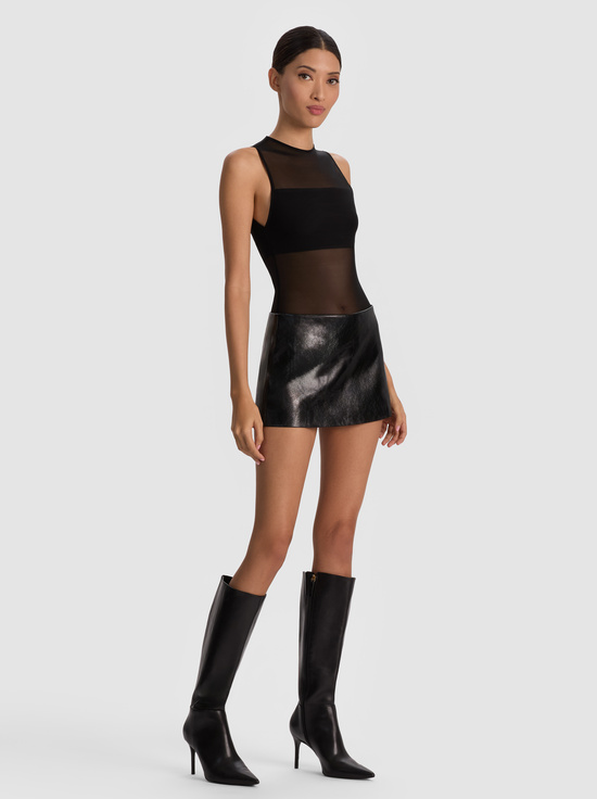 BLACK-BANDEAU SLEEVELESS BODYSUIT