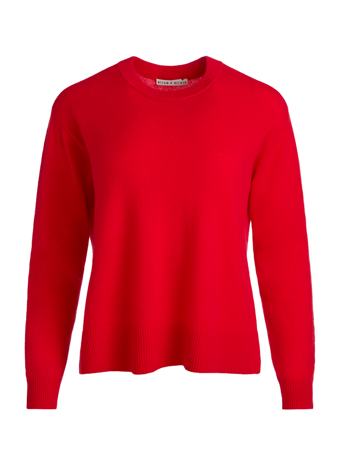 ANGIE PULLOVER - BRIGHT RUBY image 5 - Alice And Olivia
