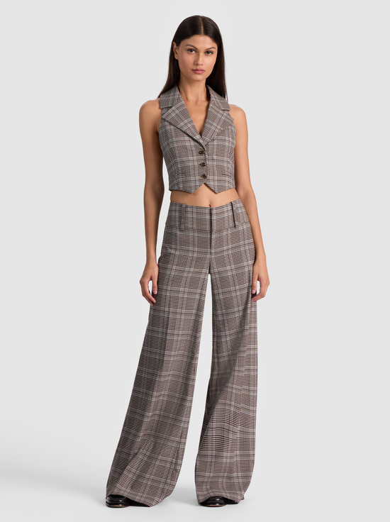 BLACK/OFF WHITE/DARK CHOCOLATE-DONNA VEST