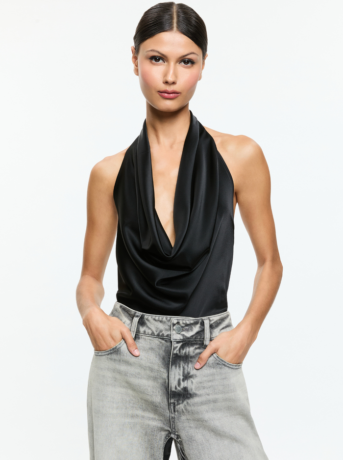 AYANNA CROP TOP - BLACK - Alice And Olivia