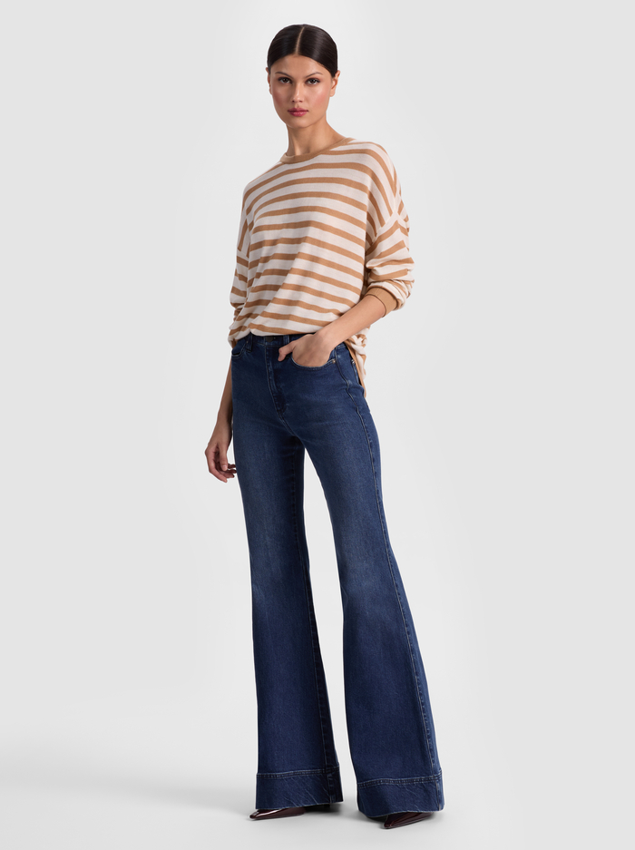 MITCHELL WOOL PULLOVER - SOFT WHITE/PRALINE image 4 - ALICE + OLIVIA