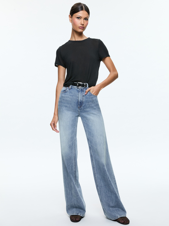 BLACK-CINDY CROPPED TEE