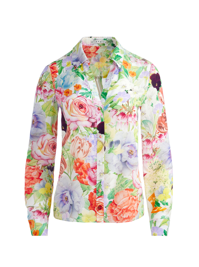 ELOISE BUTTON DOWN - DAWN FLORAL image 5 - Alice And Olivia