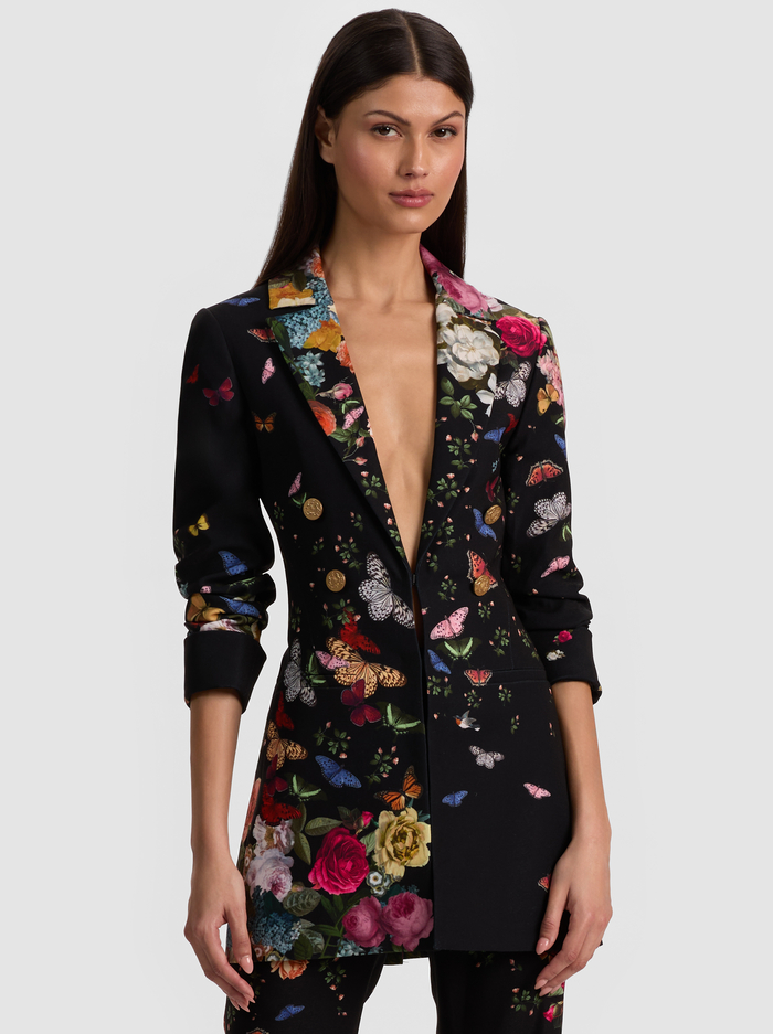 MYA BLAZER - SOLAR STRENGTH BLACK - ALICE + OLIVIA