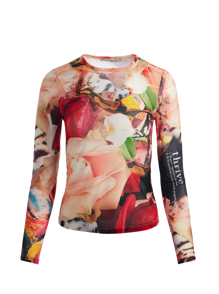 A+O x KELLY DABBAH DELAINA MESH TOP - THRIVE image 5 - Alice And Olivia