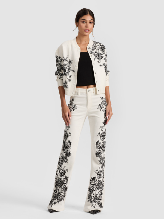 BLOOMING WILD OFF WHITE-KERI VARSITY JACKET