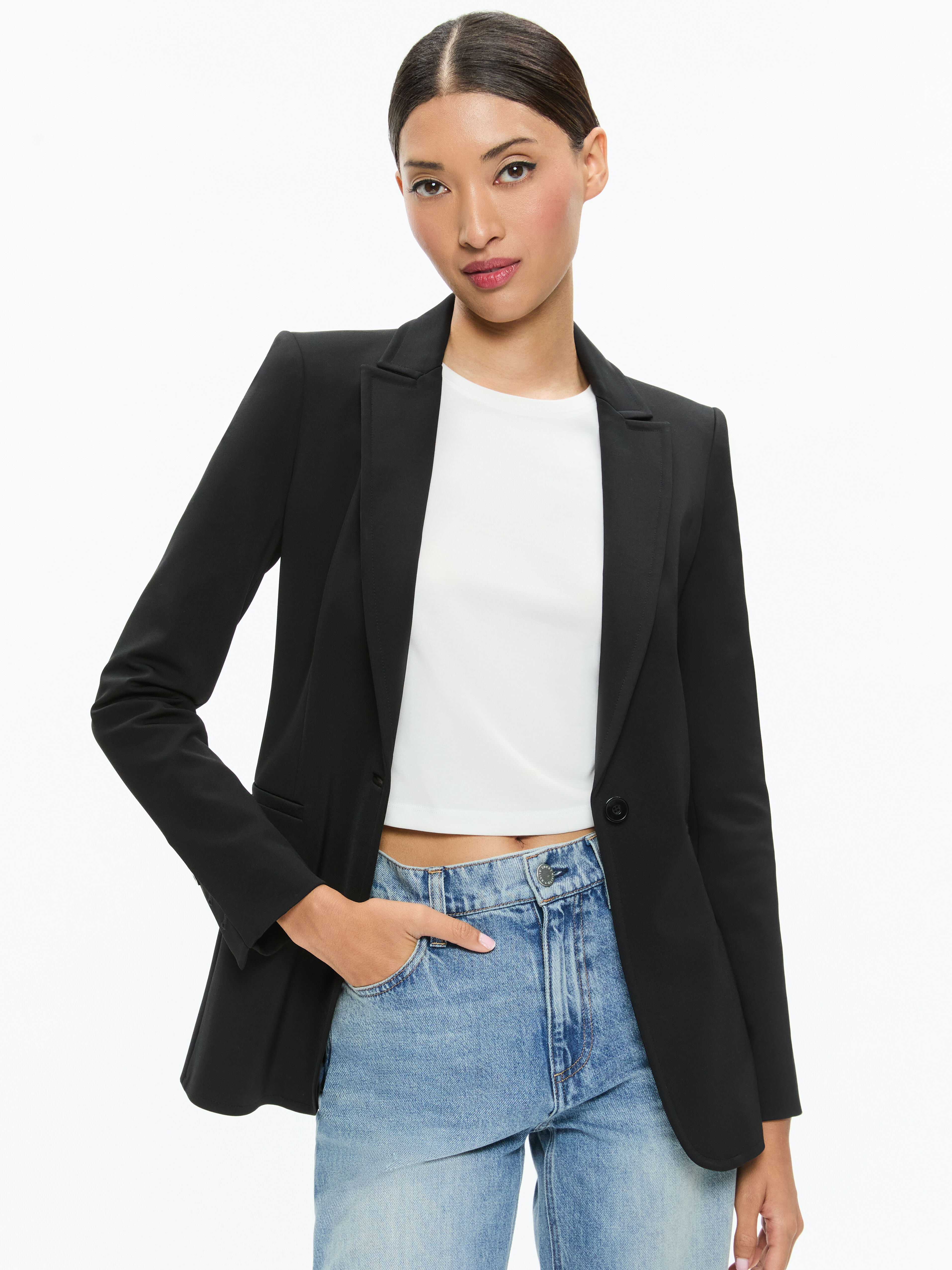 Long fitted blazer outlet