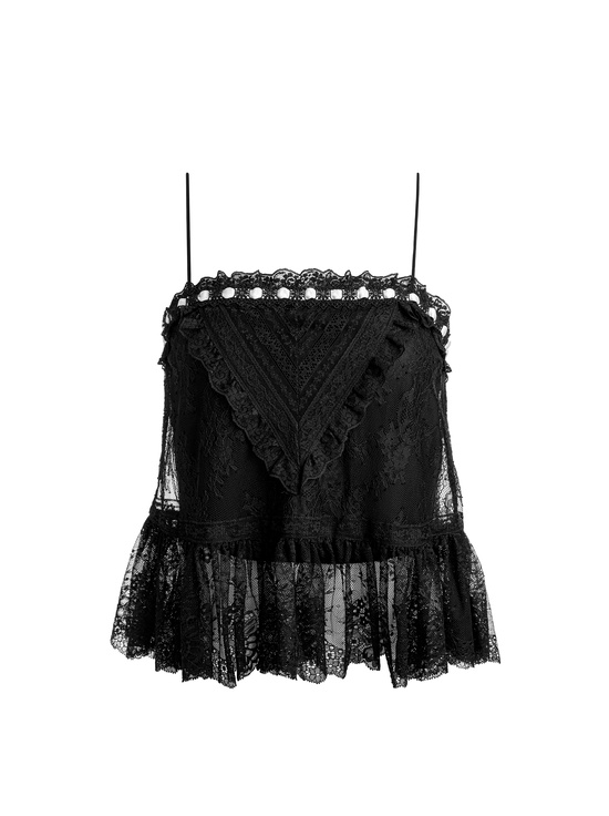 BLACK-ALESSIA LACE TOP