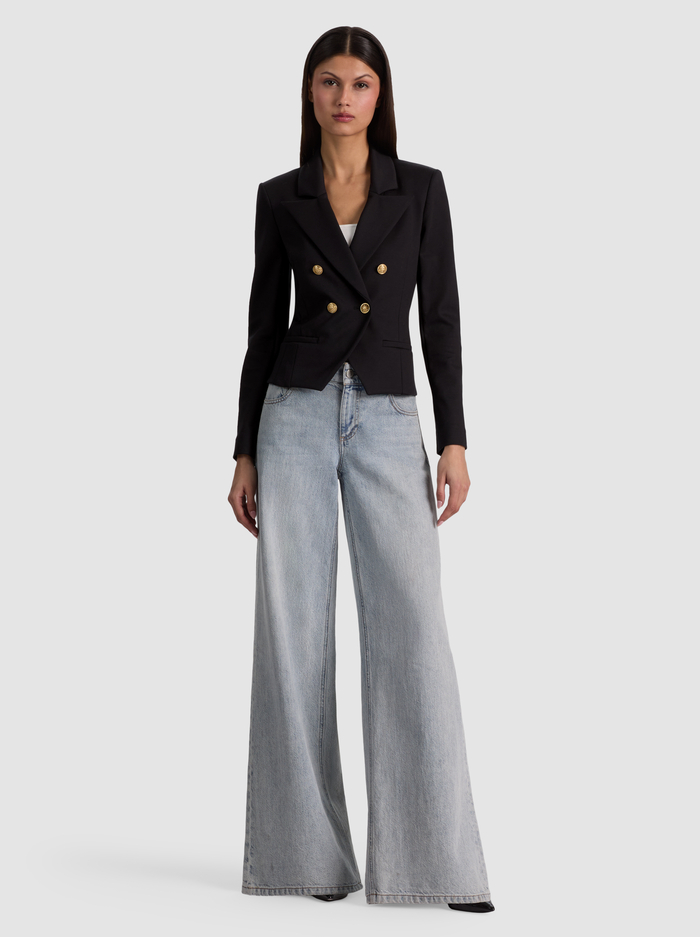 SABLE DOUBLE BREASTED CROPPED BLAZER - BLACK image 1 - ALICE + OLIVIA