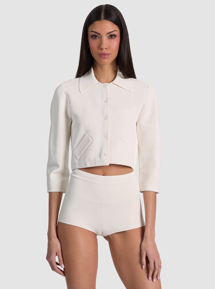 ILA JACKET - SOFT WHITE - ALICE + OLIVIA