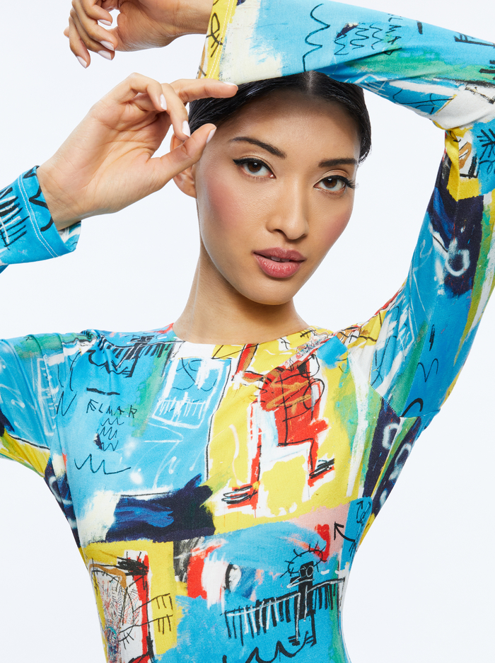 A+O X BASQUIAT DELORA MAXI DRESS - UNTITLED image 3 - Alice And Olivia