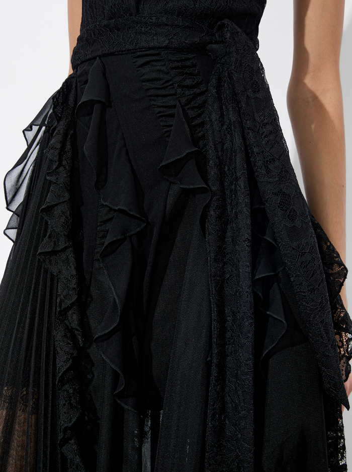 MARZITA LACE MIDI DRESS - BLACK image 4 - Alice And Olivia
