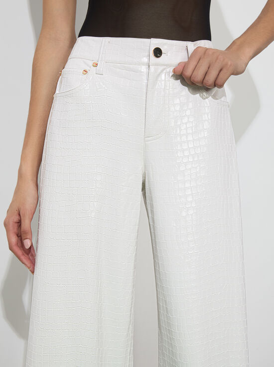 OFF WHITE-TRISH VEGAN CROC PANT