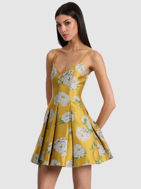 FLORAL CAFE GOLDEN HOUR-ISABELLE MINI DRESS
