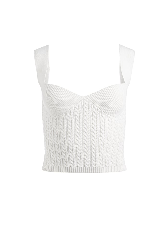 ADRIANNA KNIT CORSET - SOFT WHITE image 5 - Alice And Olivia