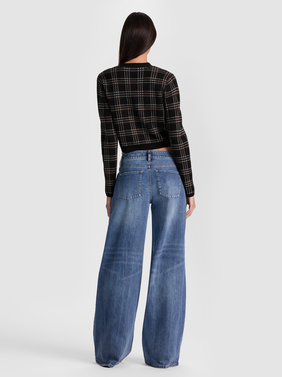 BLACK MULTI-GRACE CASHMERE CARDIGAN