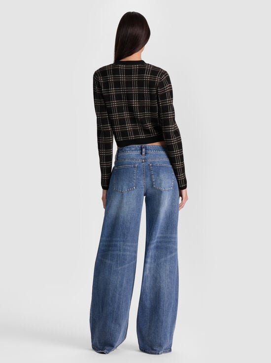 BLACK MULTI-GRACE CASHMERE CARDIGAN