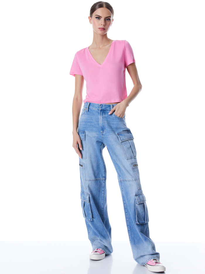 CINDY CROPPED TEE - PRIMROSE image 2 - Alice And Olivia