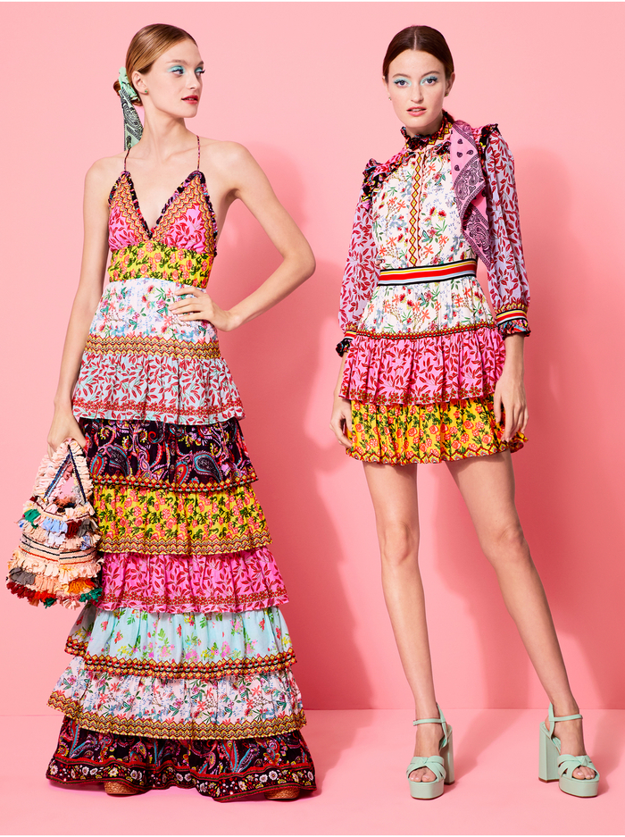 KATHY FLORAL MINI DRESS - MEADOW MAGIC MULTI/COMBO image 6 - Alice And Olivia