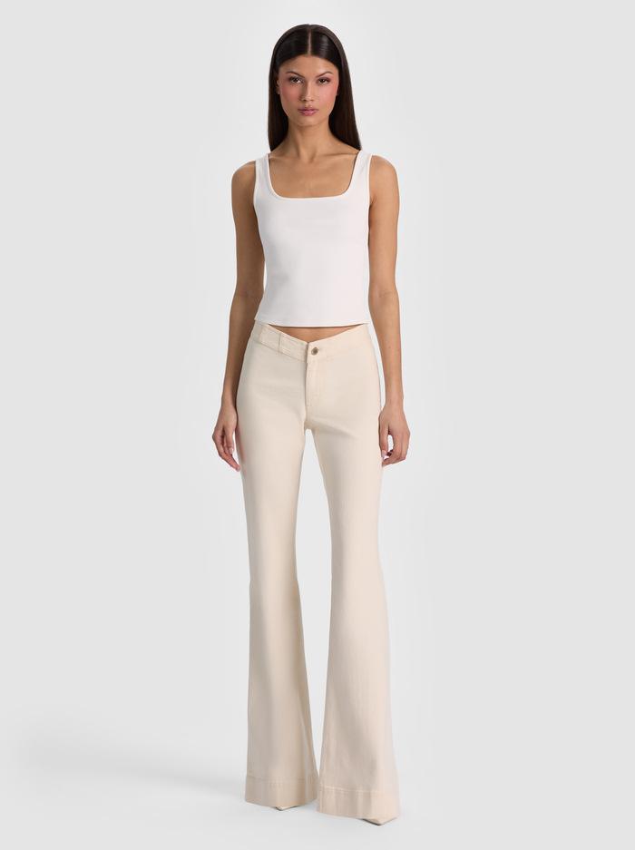 CHELSEA V-WAIST JEAN - OFF WHITE image 1 - ALICE + OLIVIA