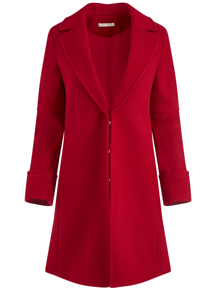 LUISANA SEAMED COAT - DEEP RUBY image 5 - Alice And Olivia