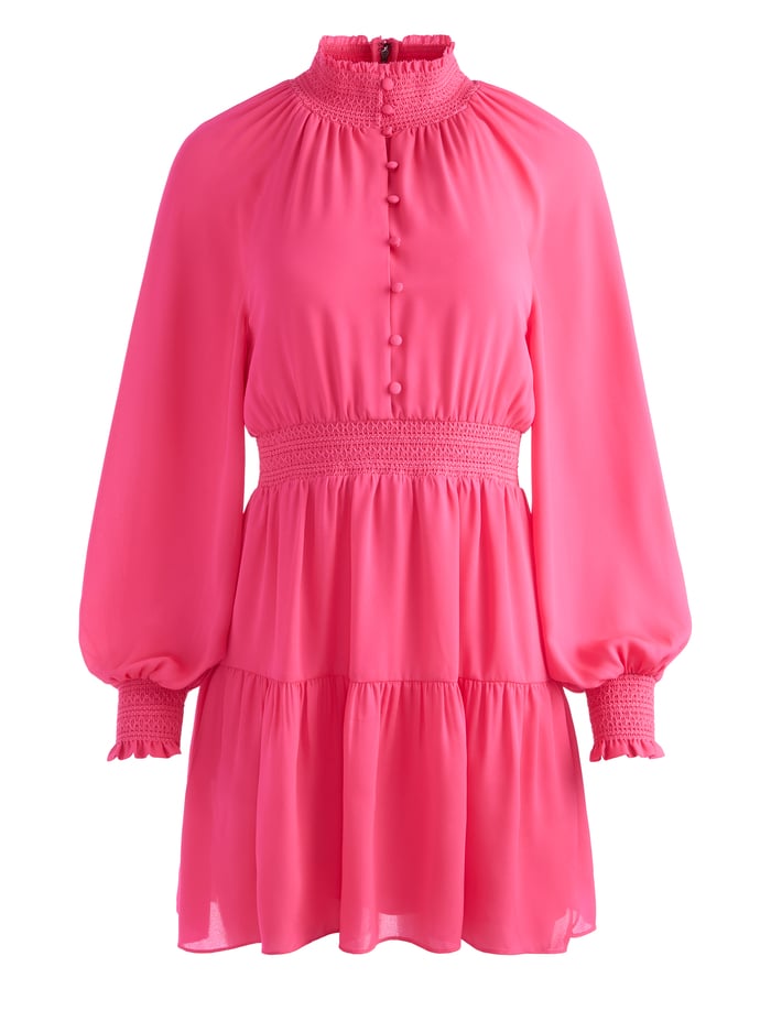 LAVINIA BLOUSON SLEEVE MINI DRESS - WILD PINK image 5 - Alice And Olivia
