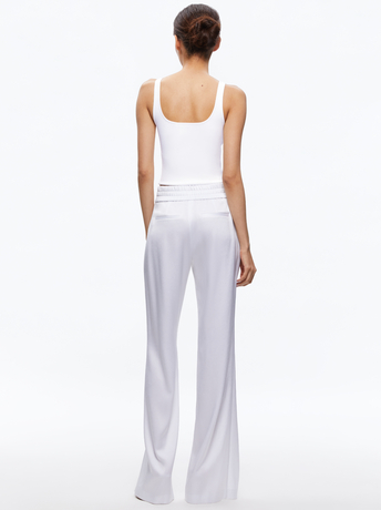 WHITE-JODY HIGH WAISTED FRONT SLIT PANT