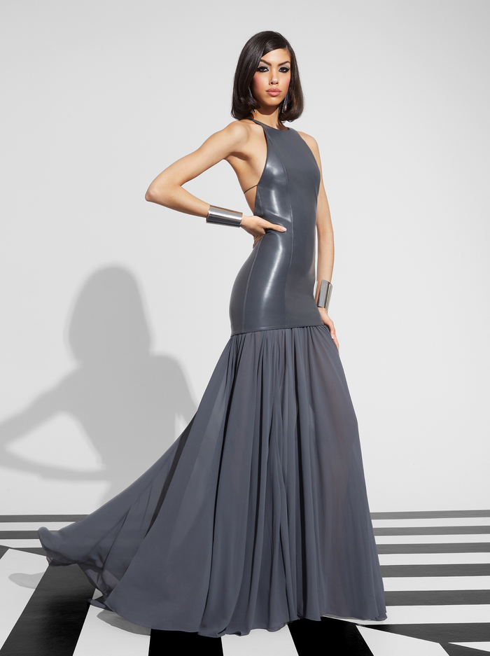 HIROKO OPEN BACK GOWN - CHARCOAL image 6 - Alice And Olivia