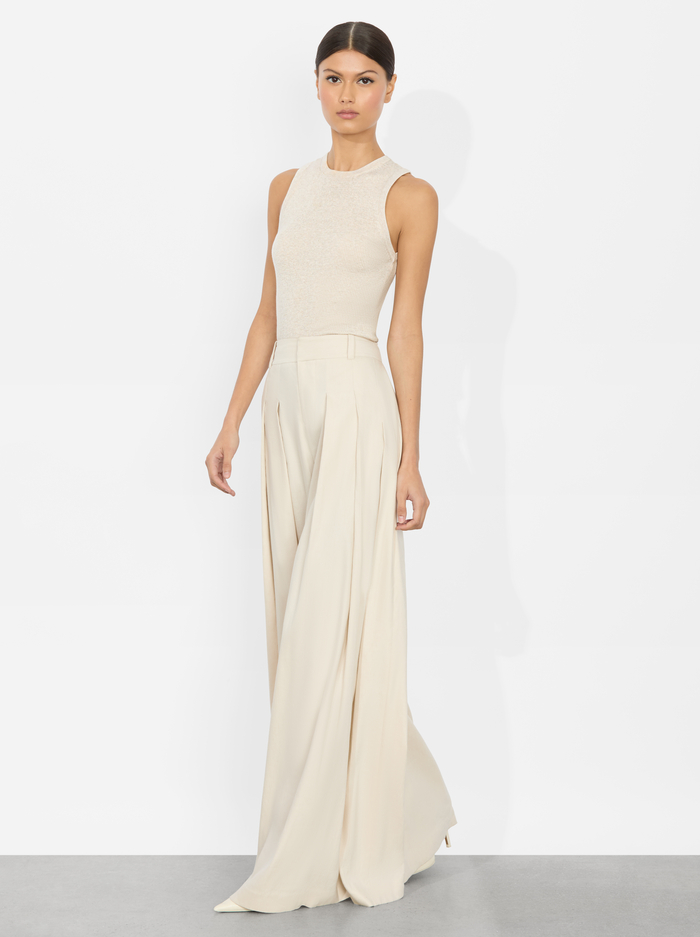 SIMON TROUSER - OATMEAL image 4 - Alice And Olivia