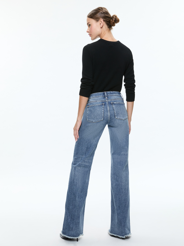 BODIE LOW RISE JEAN - BROOKLYN BLUE image 2 - Alice And Olivia
