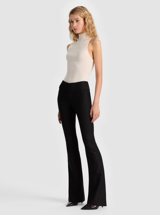 BLACK-OLIVIA WOOL BOOTCUT PANT