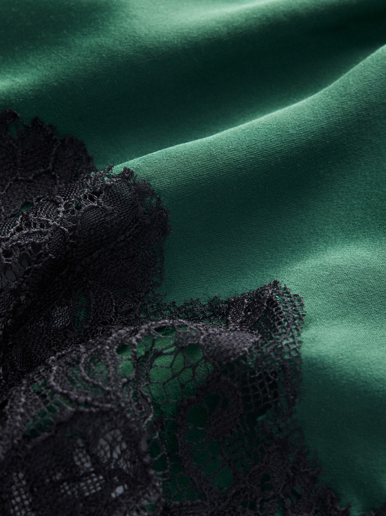 GREEN MYSTIQUE/BLACK-CLAUDIA LACE SLIP TOP