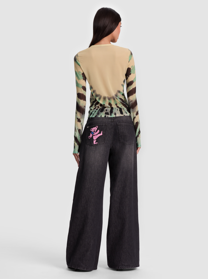 A+O X GRATEFUL DEAD DELAINA TOP - AMPLIFY TIE DYE image 3 - Alice And Olivia