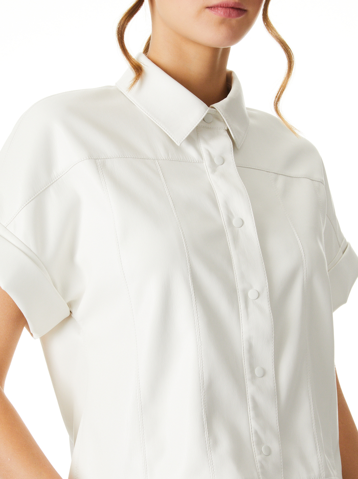 EDYTH VEGAN TOP - OFF WHITE image 3 - Alice And Olivia